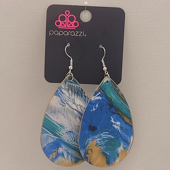 Multicolor Dangle Drop Mosaic Pattern - Picture 1 of 5